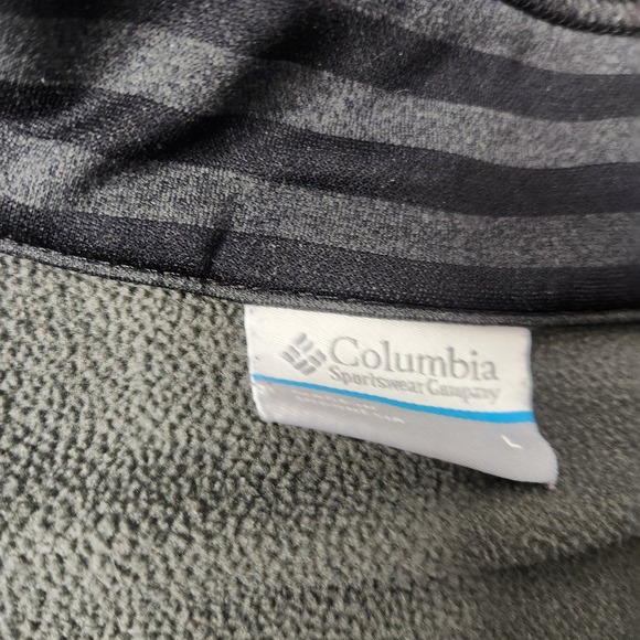 Columbia Mountain Run Black Gray Half Zip Fleece Pullover Women's Size Large - Picture 2 of 9